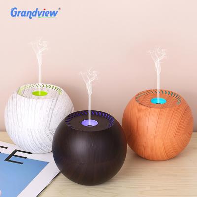 China Car 130ml USB Wood Grain Aroma Humidifier Ultrasonic Aromatherapy Air Humidifier for sale