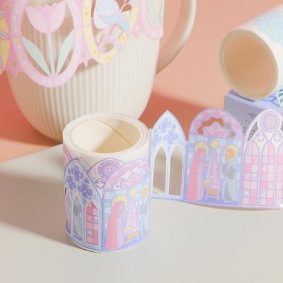 China Retro Waterproof European Washi Tape Kawaii Stationery Decorative Tape for sale