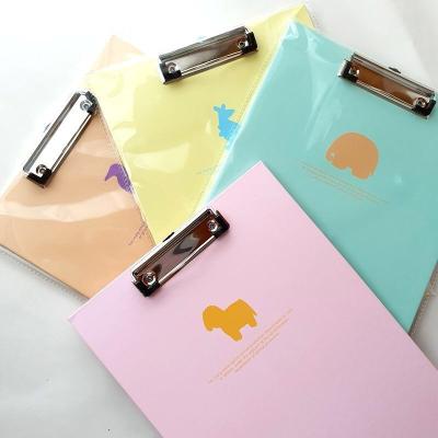 China Office Wooden Simple Colorful Clipboard School Clipboard Cartoon Fashion A4 Folder Single Sided Panel Clip Can Be Customized LOGO for sale