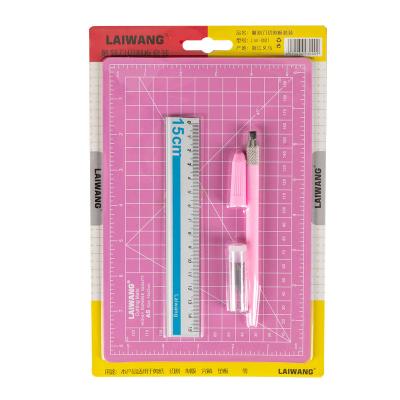 China PVC A5 Cutting Mats Pen Knife Set Cutting Engraving board set of 3 pieces for sale