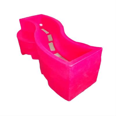 China Corrosion Resistance Big Plastic Flower Pots Yellow Corrosion Resistance Plant Flower Pot For Road for sale