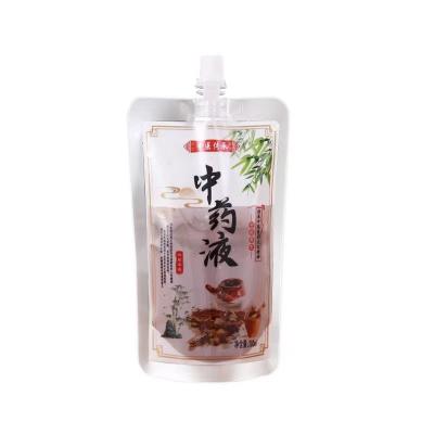 China Green Leave Medicine Liquid Stand Out Pouch With Spout From 100ml-300ml Te koop