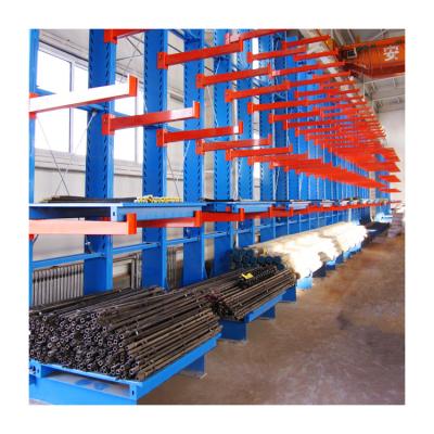 China Corrosion Protection Industrial High Load Capacity Adjustable Warehouse Cantilever Racking For Rebar Storage for sale