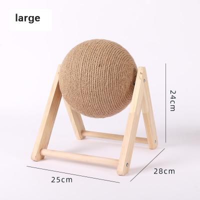 China Best Selling Durable High Quality Durable Cat Scratch Ball Toy Sisal Rope Tripod Scratch Ball Claw Crusher for sale