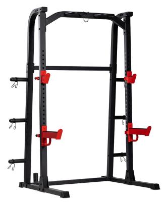 China Modern Fitness Equipment Weightlifting Power Adjustable Barbell Set Safety Squat Rack for sale