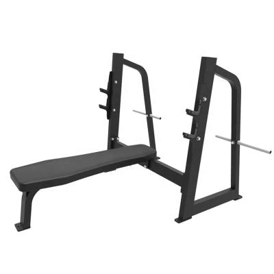 China Commercial Modern Flat Bed Commercial Weightlifting Press Bench Gym Use Power Rack Fitness Equipment Squatting Platform for sale