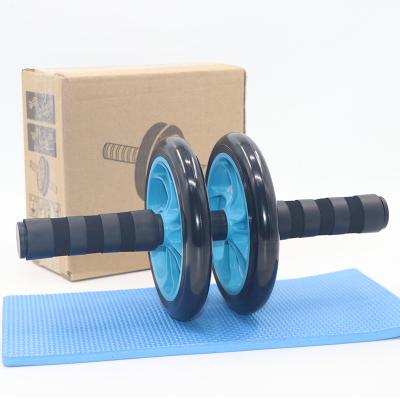 China Abdomen Fitness Equipment Strength Training Abdominal Exercise Ab Wheel Power Roller With Double Wheel for sale