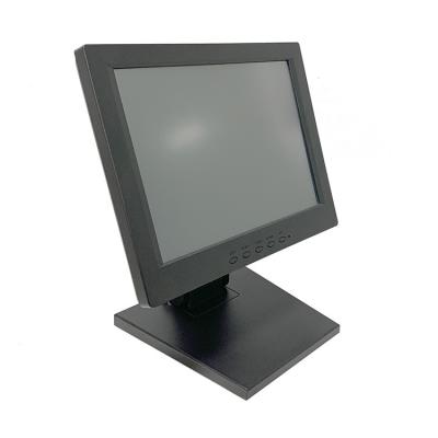 China Low Cost Plastic 12.1 Inch Height And Tilt Adjustable Base 1024x768 Resolution Capacitive Touch Screen Monitor For POS System for sale