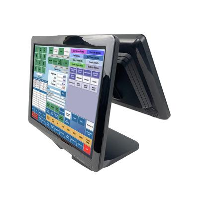 China Factory wholesale price plastic dual 17 inch screen pos touch screen monitor for supermarket retail cashier register for sale