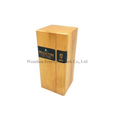 China Handmade Custom Made Wooden Whiskey Single Luxury Maple Midleton Gift Packing Bottle Box Wooden Wine Box for sale