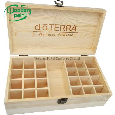 China Recyclable finished wooden oil storage box box25 compartments multi compartment oil bottle box manufacturers new products for sale