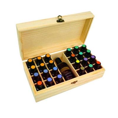 China Custom Wooden Handmade Wholesale Reusable Eco Friendly Crate Pine Oil Storage Essential Box for sale