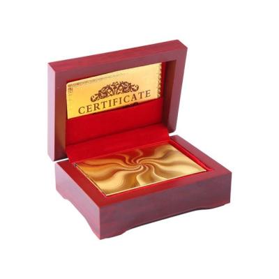 China Gift Packing Hot Sale Gold Plastic Poker Storage Silver Wooden Playing Cards Box for sale