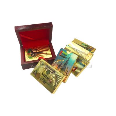 China Gift Packing Gold Plastic Gambling Card Box Custom Playing Cards With Wooden Box High Quality Dubai Poker Box for sale