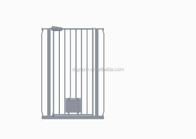 China steel tube + plastic dog door gate for sale