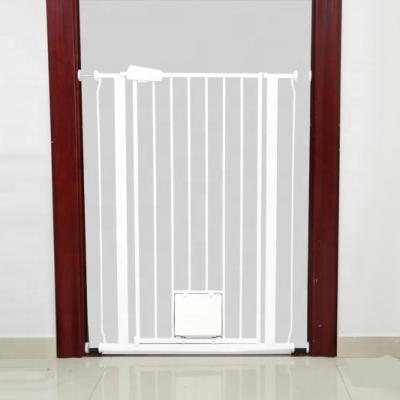 China Metal Pet Safety Gate With Cat Flap for sale