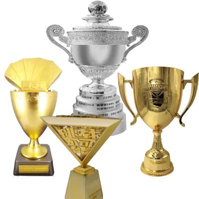 China Health Care Institutes Trophy Manufacturing Art Custom Gold Star Metal Football Trophy Award Sports Trophy Medal Plate for sale