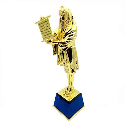 China China high quality custom made metal ornaments personal exclusive gold trophy music fashion actor woman award trophy for sale