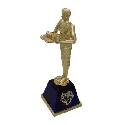 China Gold Trophy Man Trophy China Factory Resin Goods Custom Exquisite Trophy Awards Recognition Trophy For Sports for sale