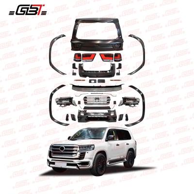 China High Quality Body Kit For Facelift Toyota Headlights Land Cruiser LC 200 PP+ABS GBT Vehicle Modification Parts Upgrade To LC300 Bumpers for sale