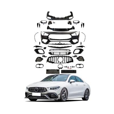 China 2020-On Upgrade Car Accessories Upgrade GBT/CLA Model Year 2020-On Grill Chrome Front Kit For Auto Mercedes-Benz Facelift Rear Bumper Body for sale