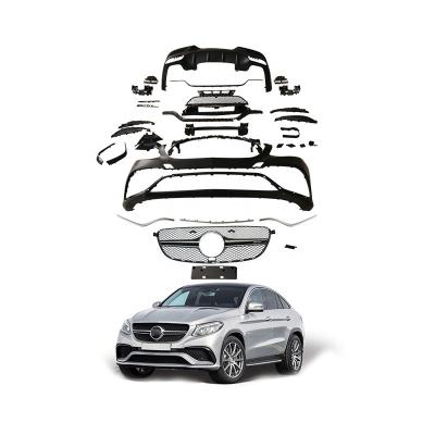 China New Upgrade GBT Facelift Car Accessories Front / Rear Bumper Lip Grille Shocks Body Kit For 2015-On Mercedes Benz GLE W292 Coupe Model for sale