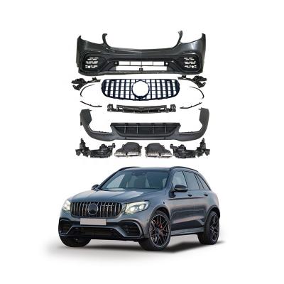 China New Accessories Front Bumper Grilles Exhaust Pipe PP+ABS GBT Upgrade Car For Mercedes Facelift Parts Benz CGL W253 2015-2017 Model for sale