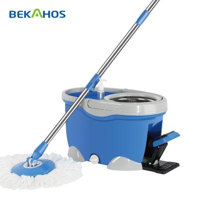 China 4 Drivers Sustainable Cleaning Broom With 360 Degree Rotating Bucket Broom for sale