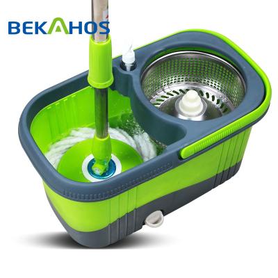 China 2018 New Product Square Bekahos Bucket Rotating Broom Automatic Magic Broom Pole Green Color Green Color 2018 New Product for sale