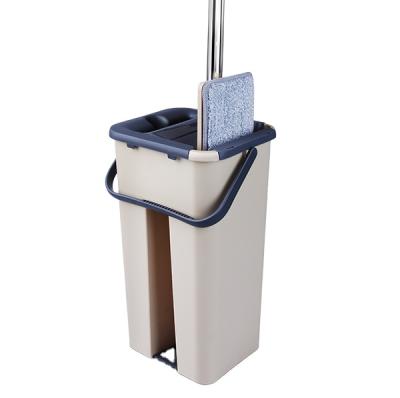 China BEKAHOS Self Sustainably Wash Hand Free Flat Cleaning Mop With Bucket for sale