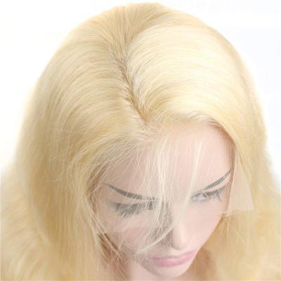 China Free sample 613 blonde hd straight human hair lace front wig, lace wig brazilian human hair 100% virgin lace front wig human hair seller for sale