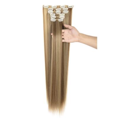 China FDX Straight Clip In Hair Extensions 26 Inch Hair Extensions Clip In Hair Clip In Extensions 6pcs Ash Blonde for sale