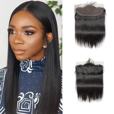 China Human Hair Silky Straight Frontal Hairpiece Wave Frontal Wig Lace 10A 13*4