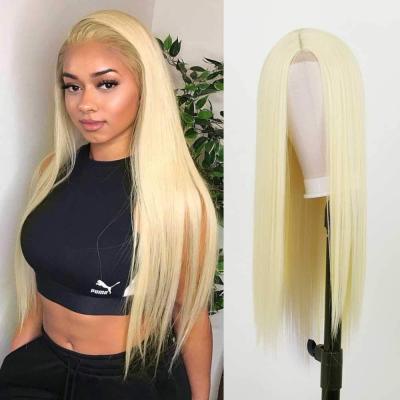 China FDX blonde mink hair S.M. vendor hair me13x6 brazilian straight lace hair cuticle aligned hd lace frontal straight wig for women for sale