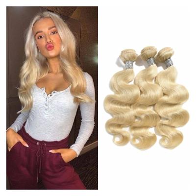 China Silky Straight Wave Virgin Human Hair Blonde Bundles With Frontal 12a Grade Bundles Body Wave for sale