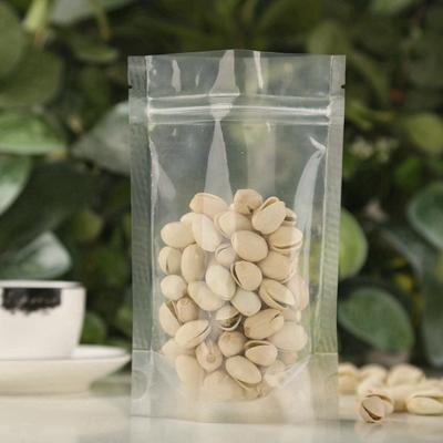 China Plastic Flat Bottom Pouch Zipper Bag Recyclable Resealable Clear Clear Transparent Packaging Transparent Bag for sale