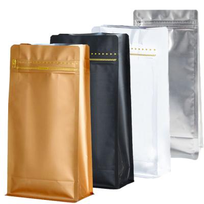 China Recyclable Custom Printed Matt Black Stand Up Zip Bag Tea Pouch Coffee Bag Packaging For Food for sale