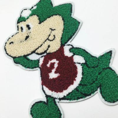 China Custom Logo Embroidery Chenille Back Patch , Cartoon Chenille Iron On Patches for sale