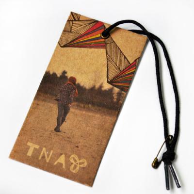 China Factory Made Craft Paper PVC Material Fashion Hang Tag With Printing Company Name For Clothing for sale