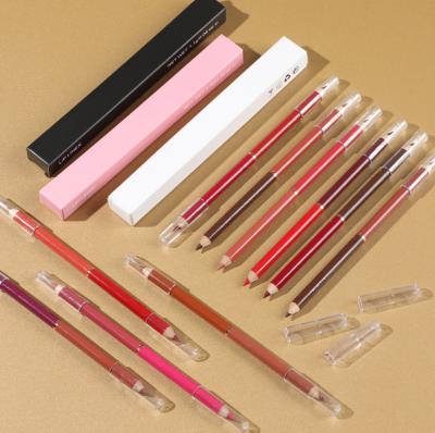 China Waterproof High Quality Double Ended Lip Liner Creamy Matte Pencil Lip Liner Custom Logo Lip Liner Wholesale for sale