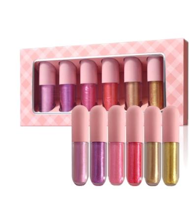 China Wholesale Waterproof 6pcs shine matte color lipstick set private label lip gloss cruelty free lip kit for sale