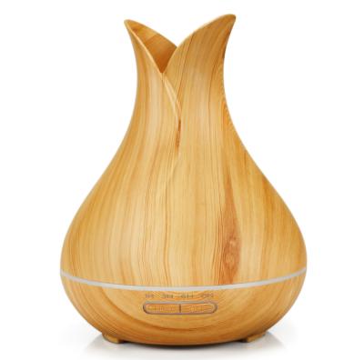 China Air Purifier 400ML Wood Grain Oil Diffuser Humidifier Natural Home Fragrance With WiFi Remote Control Diffuser for sale