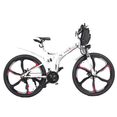 China 21 Speed Foldable E Bicycle 48V 15AH Lithium Battery With Carbon Steel Frame for sale