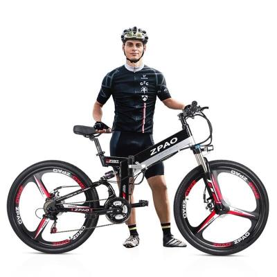 China 26 Inch Wheel Electric Folding Bicycle 250W 350W Aluminium Alloy Frame 48V 10.4AH for sale