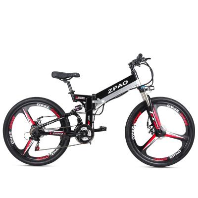 China E-bicycle 26 Inch 48V 250W 350W Electric Mountain Bike With Integrated Wheel 10.4AH Hidden Battery E-bicycle for sale