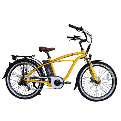 China 26 Inch 500W 48V Beach Cruiser Electric Bike With Double Disk Brakes And LCD Display for sale