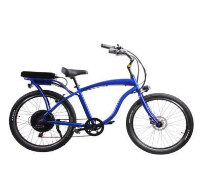 China 48V 500W 750W Beach Cruiser Electric Bike 6 Speed Rear Hub Motor Bicycle 48V 10.4Ah for sale