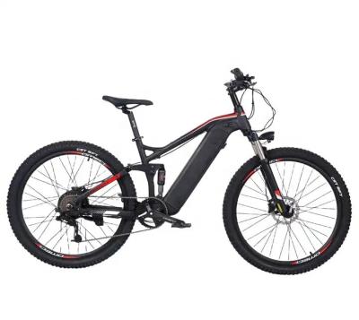 China Full Suspension Adults Electric Hybrid Bike 27.5 Inch Double Hydraulic Disk Brakes for sale