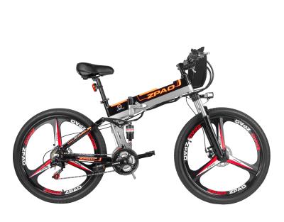 China 21 Speed Full Suspension Long Range Folding Electric Bike 26 Inch With Double Battery for sale