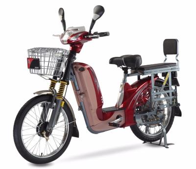 China Large Capacity 48V 500W Electric Food Delivery Bike With Front And Rear Drum Brake for sale